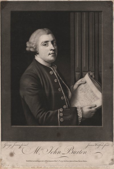 M. John Burton, gravé par James Watson, 1775 - George James